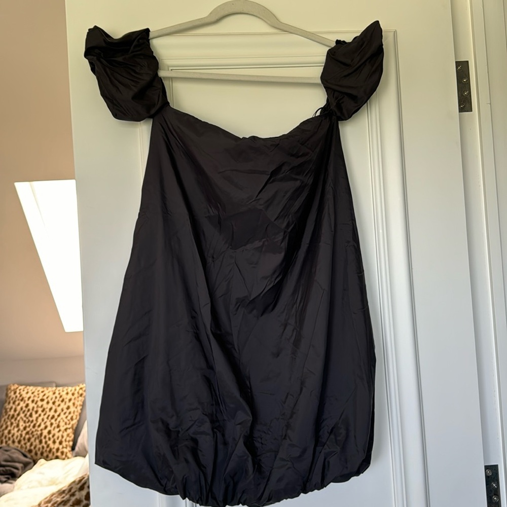Staud black bubble  dress